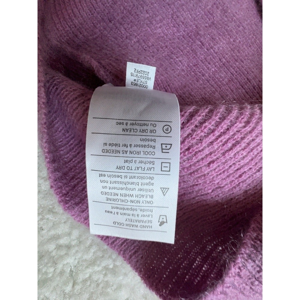 $475 VINCE Half-Zipped Ribbed Wool Mohair Blend Pullover Sweater In Camelia - Picture 7 of 10